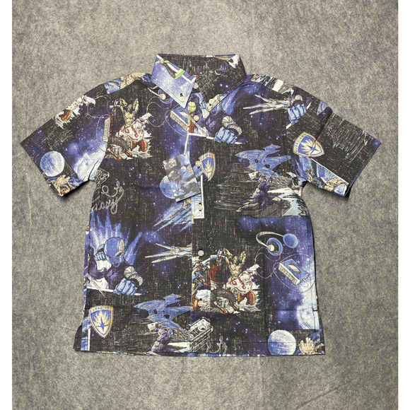 Reyn Spooner Guardians Of The Galaxy Shirt Boys Medium Marvel Hawaii Print NWT - Picture 1 of 10